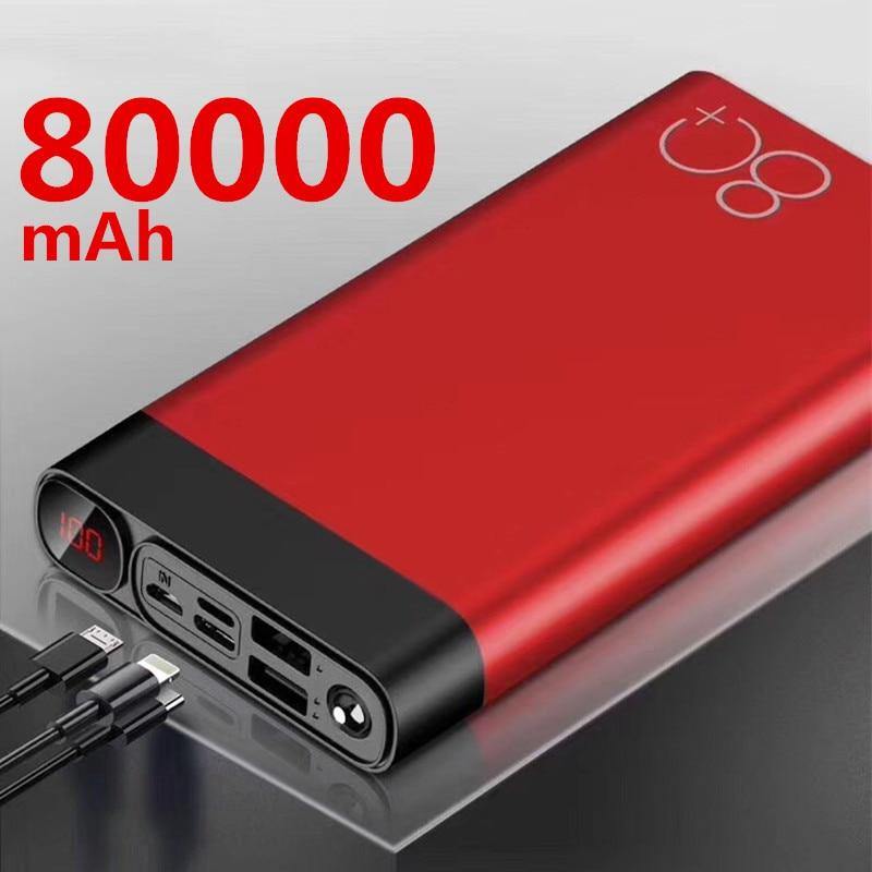 Power Bank 80000mAh Quick Charge Dual USB Large Capacity Fast Charging Portable Powerbank for IPhone Xiaomi Samsung - Surprise store