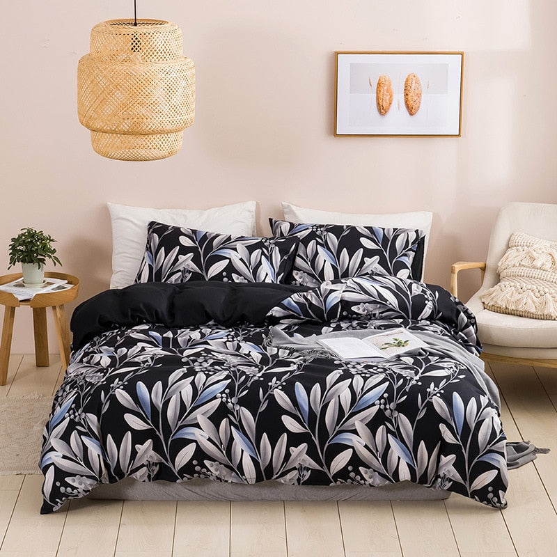 Simple Flower Bed Linen Bed Comforter King Size Comforter King Size Nordic Style Bedding Set Single Duvet Cover