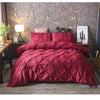 White Duvet Cover Set Pinch Pleat 2/3pcs Twin/Queen/King Size Bedclothes Bedding Sets Luxury Home Hotel Use(no filling no sheet)