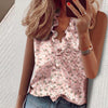 3XL Summer Short Sleeve Printed Blouse Shirt Women Sexy Ruffle V-Neck Shirts Pullover Elegant Office Lady Blusa Tops Streetwear - Surprise store