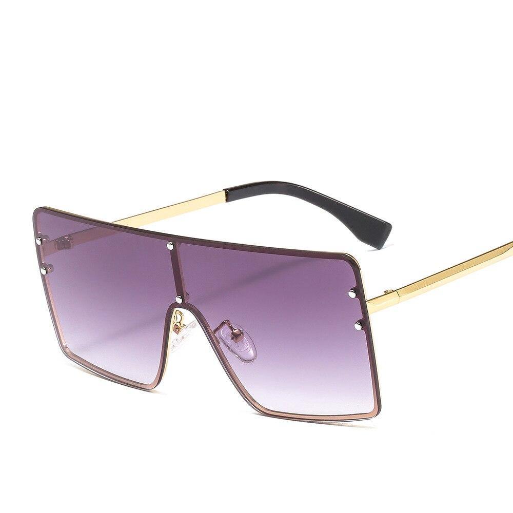 2020 Square Oversized Sunglasses Women Luxury Brand Sun Glasses Female Eyewear Plastic Frame Clear Lens UV400 Men Glasses Gafas - Surprise store