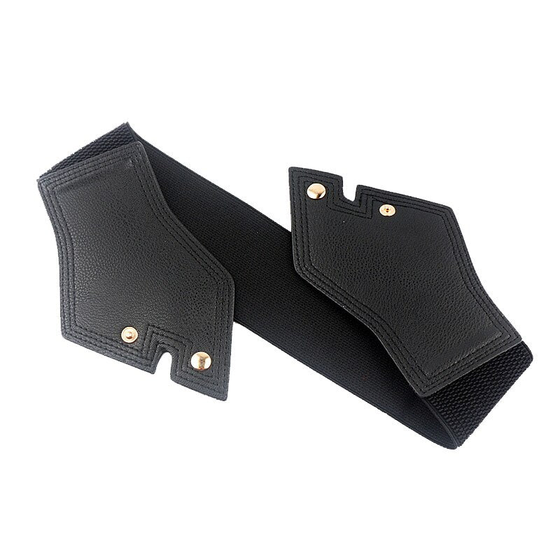 Fashion Women Belt PU Leather Wide Elastic Waist Belt Women Ladies Dress Down Coat Corset Belt