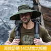 Men's Panama Hat Fisherman Hat Outdoor Breathable Mesh Hiking Hats 9CM Wide Brim Anti-UV Sun Hat Bucket Hat Mountaineering Caps