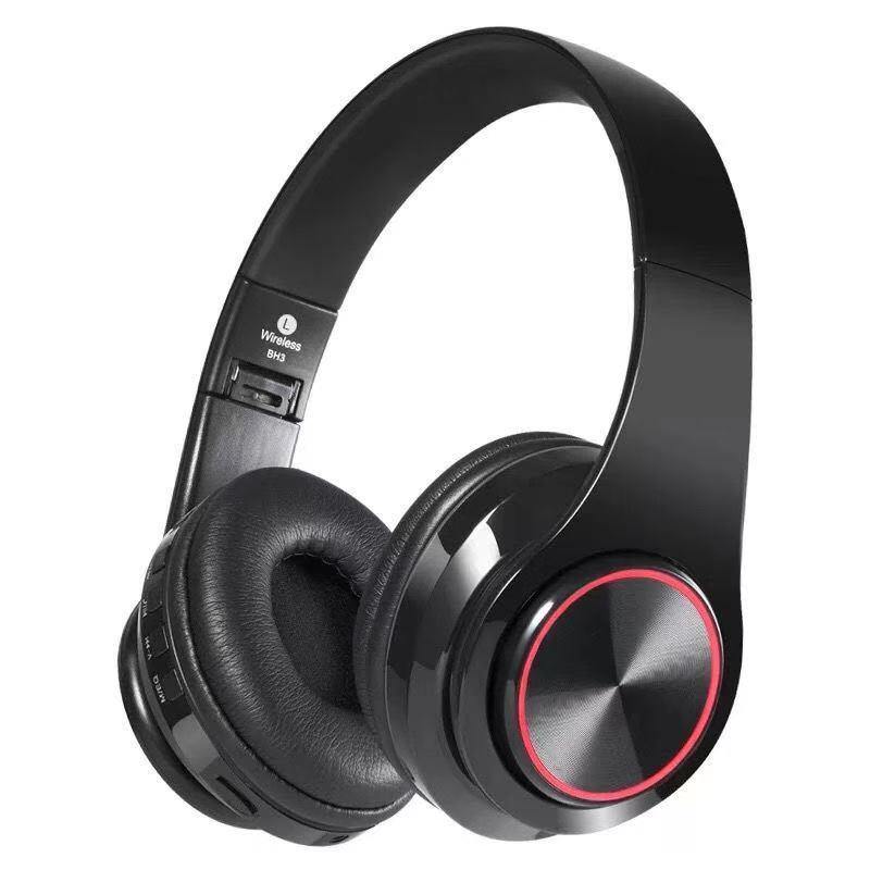 B39 Bluetooth Headphones Portable Folding Headset mp3 player With Microphone LED Colorful Lights wireless Headphone - Surprise store