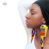 Trendy African Fabric Earrings Handmade Earrings For Women Party Gift African Print Ankara Big Oversized Drop Earrings WYB279