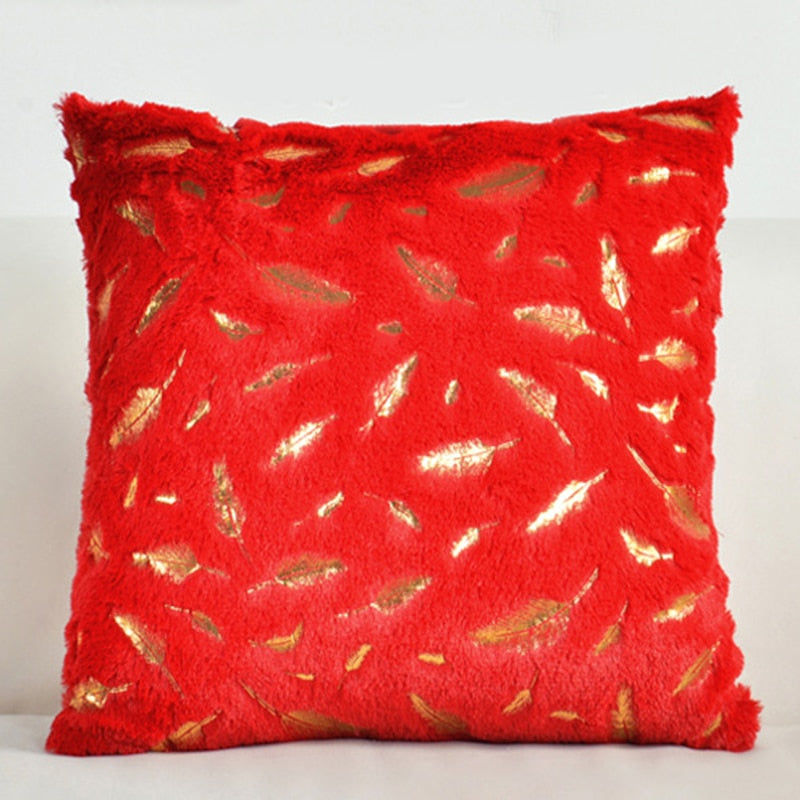 Fashion Feather Fur Decorative Cushion Cover Home Plush Pillow Case Bed Room Pillowcases Decoration Sofa Throw Pillow covers