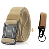 Elastic Men Belt Alloy Magnetic Buckle Outdoor Working Tactical Belt For Jeans Pants Casual Stretch Overalls Male Waist Belt New