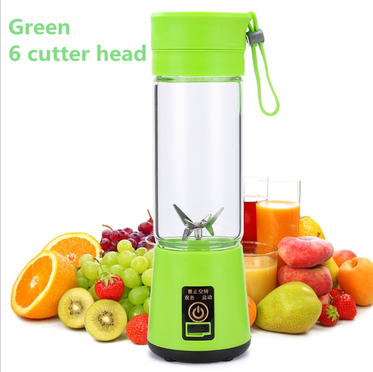 DTVANE 6 Cutter Head Smoothie Blender Electric Juicer Machine Portable Blender Mini Food Processor Personal Lemon Squeezer