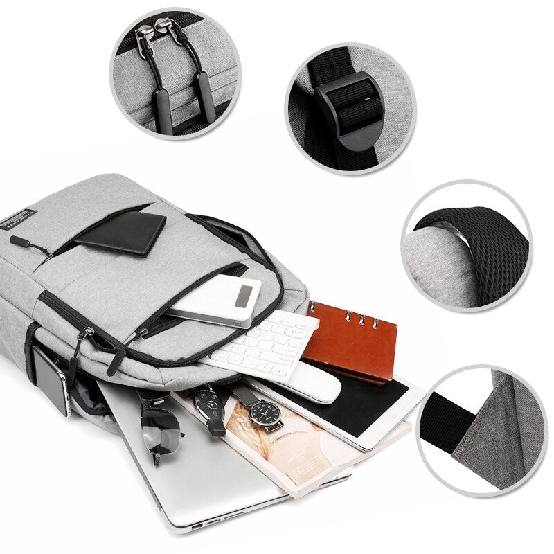 New 15.6 Inch Men Laptop Backpack Business Backpack Usb Charging Computer Backpacks Travel Large Capacity Nylon Men Bag
