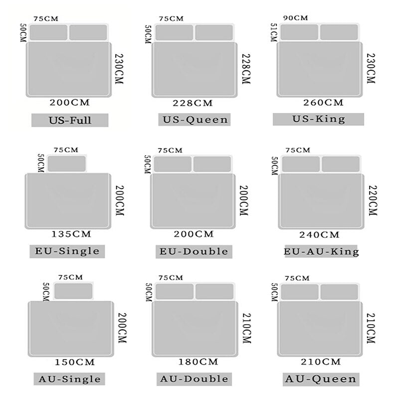 Nordic Style Bedding Set Duvet Cover Pillowcases 3 Pieces Microfiber 150×200 240x220 for Bedroom