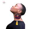 2020 African Cloth Fabric Earrings Handmade Earrings With Tassels For Women African Print Ankara Big Oversized Earrings SP032