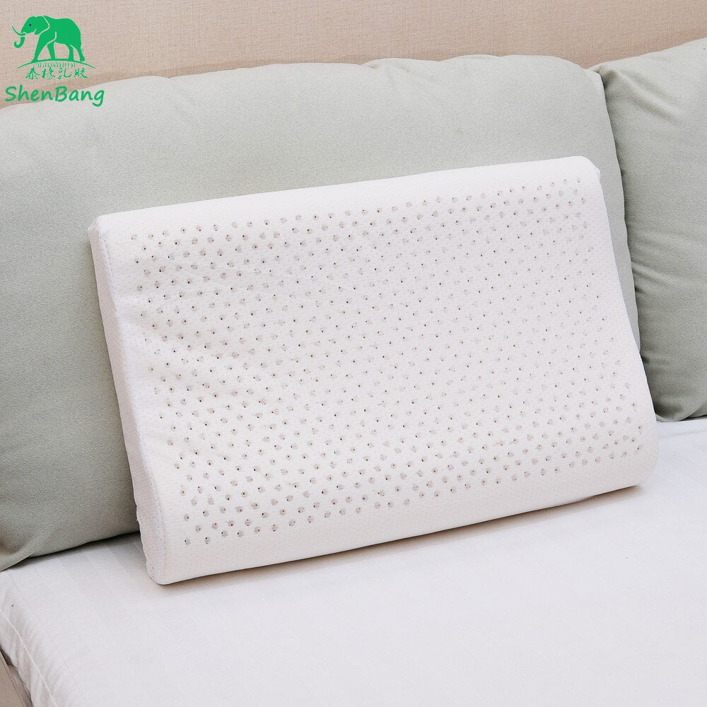 Thailand Natural Latex Orthopedic Massage Pillow Neck Cervical Spine Protected Remedial Big Vertebrae Pillow