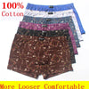 6pcs/Lot 100% Cotton Loose Boxers Four Shorts Underpants Men'S Boxers Shorts Breathable Underwear printing Comfortable cotton