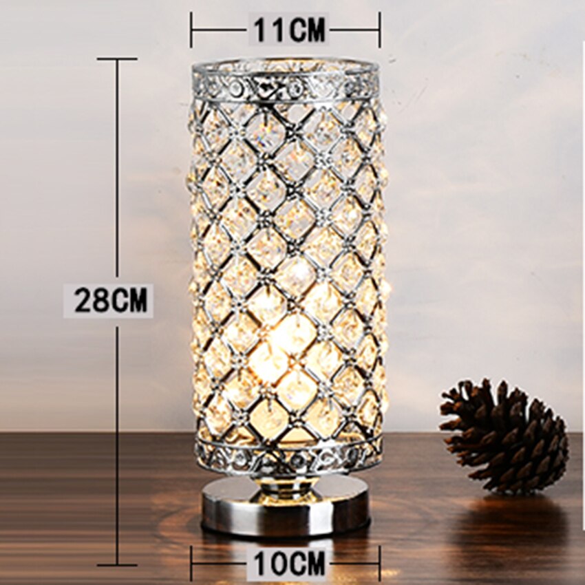 Modern Table Light Crystal LED Table Lamps Beauty Eyeshield Desk Lamps Home Bedroom Living Room Decoration Bedside Desk Light