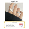 925 Sterling Silver LOVE Heart Width Rings for Women Couples Creative Trendy Birthday Jewelry Gifts Prevent Allergy