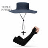 2020 New Fashion Summer Bucket Hat Cowboy Men Outdoor Fishing Hiking Beach Hats Mesh Breathable Anti UV Sun Cap Large Wide Brim