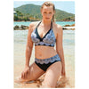 2020 Swimwear High Waisted Two Piece Plus Size Large Size Plus Fat Printed Swimsuit Women Back Chalaza Bikini Beach Bathing Suit - Surprise store
