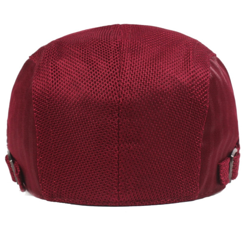 HT3128 Men Women Berets Mesh Cap Summer Sun Hat Vintage Newsboy Ivy Flat Cap Artist Painter Beret Hat Retro Beret Cap Men Women