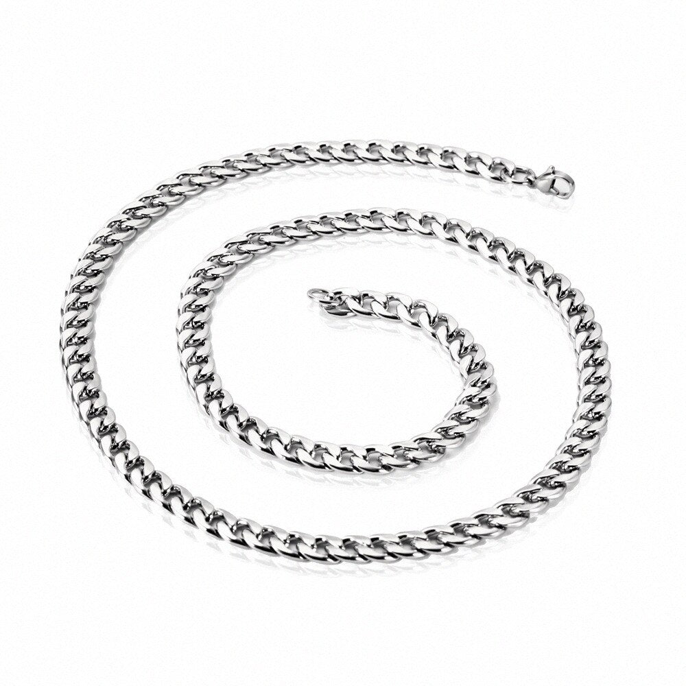 Men's Chain Necklace Stainless Steel Jewelry On The Neck Chain male Personality Hip Hop Necklace Fashion Accesories For Men