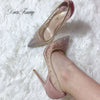 Doris Fanny good quality Crystals Nude Wedding shoes sexy party stiletto high heels large size pumps women shoes