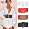 Super Wide Waist Belt for Women PU Leather Slimming Body Ladies Dress Belt Elastic White Black Corset Belt Female Waistband