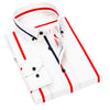 Quality Luxury Spring Striped Casual Mens Long Sleeved Shirts Soft Comfortable Men Dress Slim Fit Social Formal Shirts