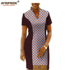 plus size african women dress AFRIPRIDE private custom short sleeve knee-length casual fall dress pure cotton linings A722557 - Surprise store