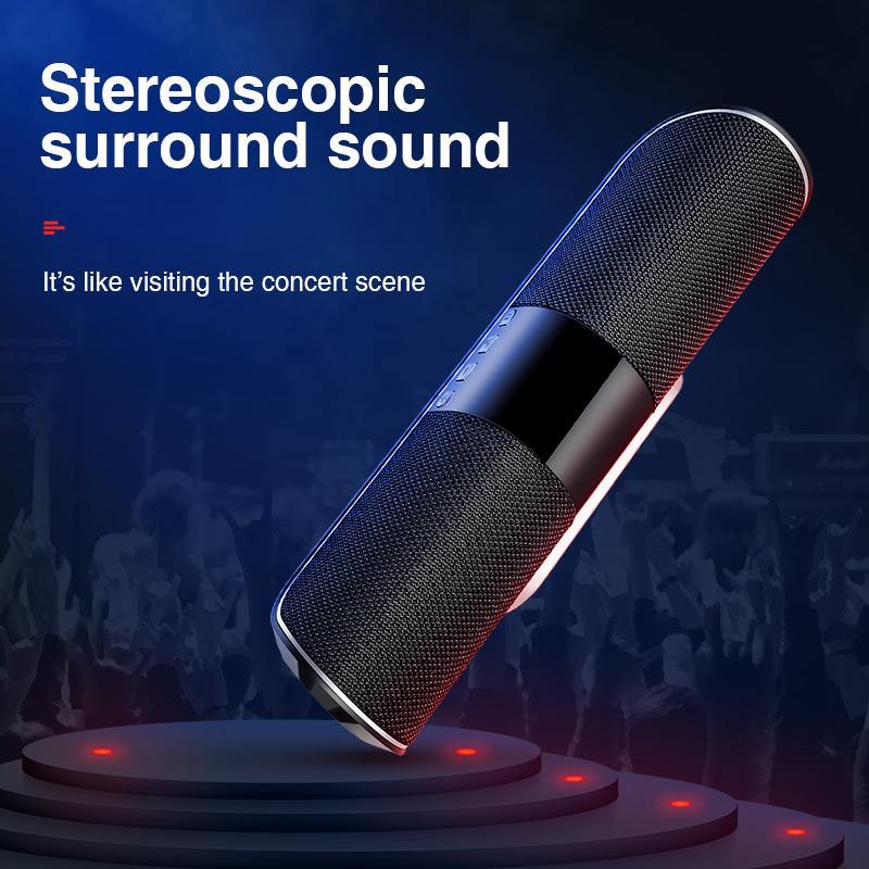 SANLEPUS Bluetooth Outdoor Speaker Metal Portable Super Bass Wireless Loudspeaker 3D Stereo Music Surround With TFCard Aux - Surprise store