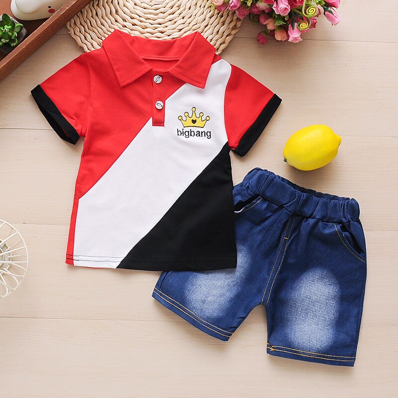 Baby boys clothing sets summer toddler fashion shirt+shorts 2pcs tracksuits for bebe boys newborn baby cotton clothes sets 2020