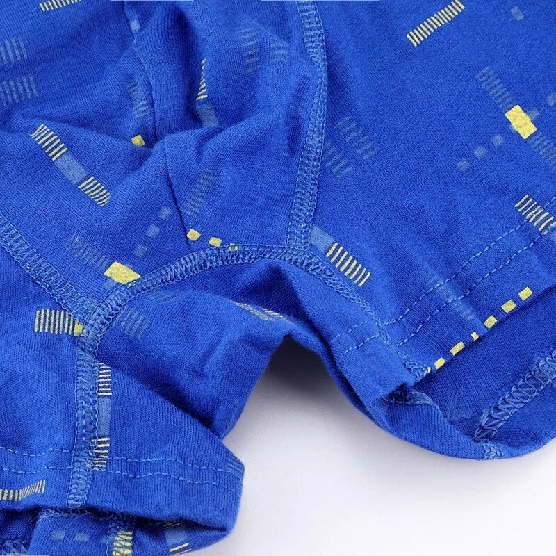 5Pcs/Lot Men'S Underwear Printed Shorts Cotton Comfortable Breathable Middle-Aged Men'S Loose Large Size Boxer Pants
