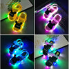 2021 NEW Boy Children LED Kids Baby Girl Light Up Luminous Sandals With Light Slippers Outdoor Summer Bear Design Yellow