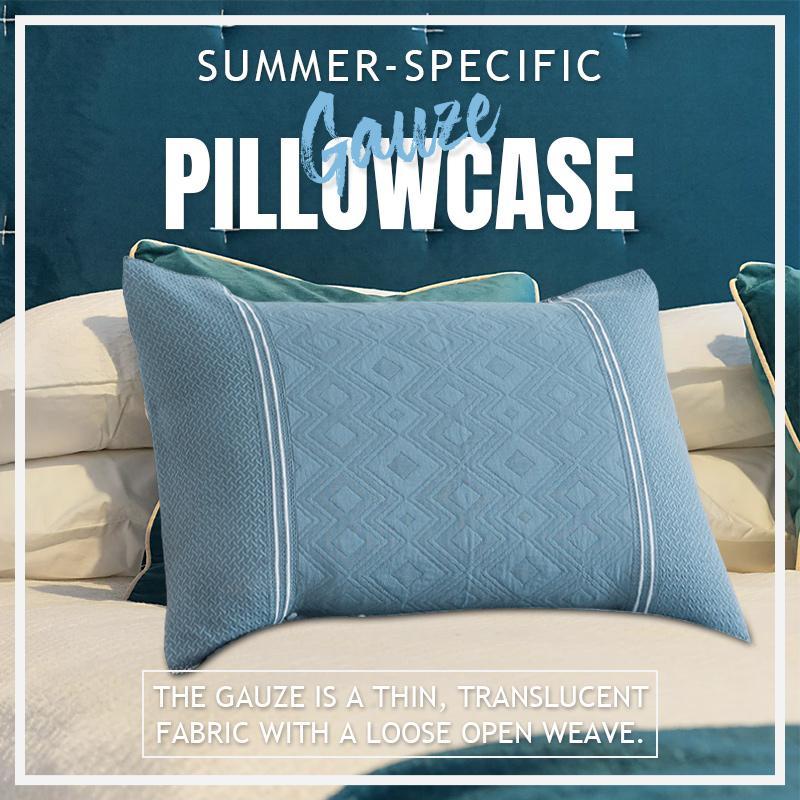2pcs Gauze Pillowcase with Buckle Gauze Pillowcase preventing acne scars suit for Summer Buckle Desing convenient assemble
