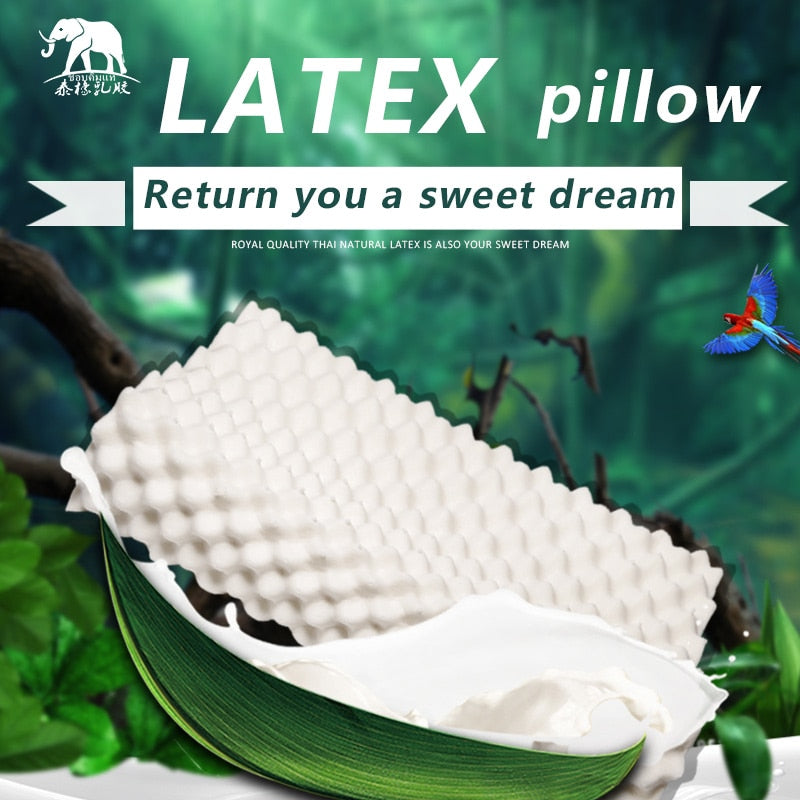 Thailand Pure Natural Latex Pillow Remedial Neck Protect Vertebrae Health Care Orthopedic Pillow Natural Children latex pillow