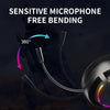 Gaming Headsets Gamer Headphones Surround Sound Stereo Wired Earphones USB Microphone Colourful Light PC Laptop Game Headset