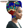 2020 fashion african headwraps+earings 2 piece sets for women bazin riche african head scarf pure cotton A19H002 AFRIPRIDE