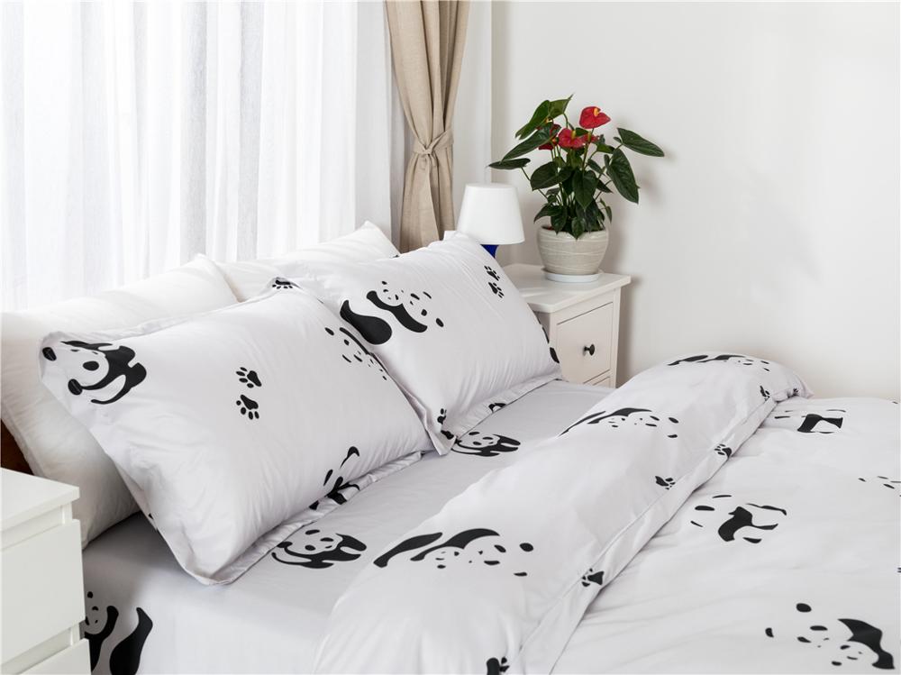 white panda cute bed linens Nordic style Bedding set Simple Duvet Cover Set Quilt cover Home textiles bedclothes queen king size