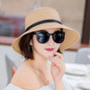 Big side Beach big brim hat casual summer caps Ladies shade Black belt Woman Europe America sun hats hand made women straw cap - Surprise store