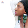 Trendy African Fabric Earrings Handmade Earrings For Women Party Gift African Print Ankara Big Oversized Drop Earrings WYB279