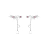 Foxanry Prevent Allergy 925 Sterling Silver Stud Earrings for Women New Trendy Elegant Flowers Tassel Party Jewelry Wholesale