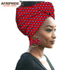 2020 fashion african headwraps+earings 2 piece sets for women bazin riche african head scarf pure cotton A19H002 AFRIPRIDE