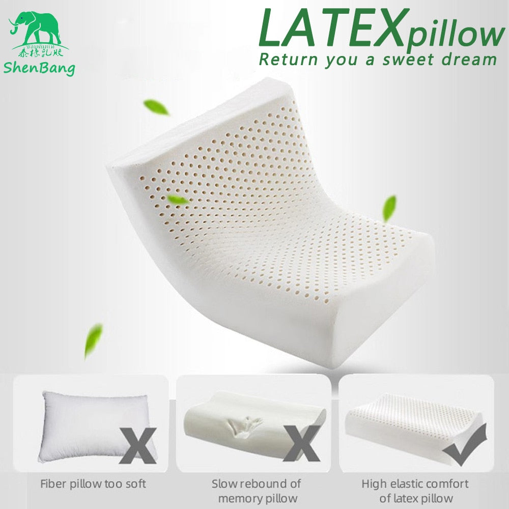 Thailand Natural Latex Orthopedic Massage Pillow Neck Cervical Spine Protected Remedial Big Vertebrae Pillow