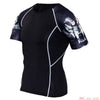 Compression T-shirt Men Running Tights Lycra Tee Shirt Male Bodybuilding Top Black Tees Men's Clothing Short Sleeve T-shirt - Surprise store
