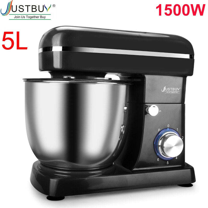 24 Month warranty Food Processor 1500W 6-speed Kitchen Stand Mixer Cream Egg Whisk Blender Cake Dough Mixer Bread Maker Machine