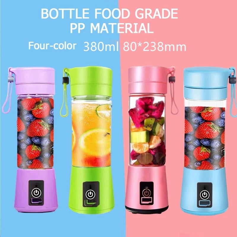 DTVANE 6 Cutter Head Smoothie Blender Electric Juicer Machine Portable Blender Mini Food Processor Personal Lemon Squeezer