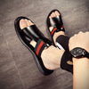 Genuine leather Summer Slippers Men Outdoor Breathable Fashion Brand Beach Shoes Flip Flops Indoor Slides Man Flat Sandals 2021