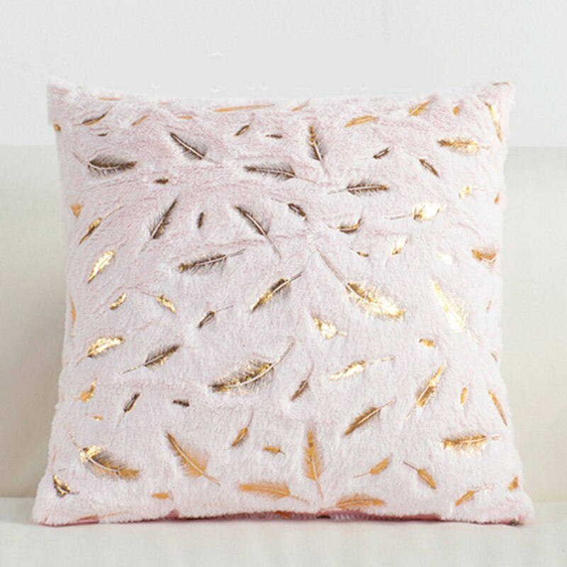 Fashion Feather Fur Decorative Cushion Cover Home Plush Pillow Case Bed Room Pillowcases Decoration Sofa Throw Pillow covers