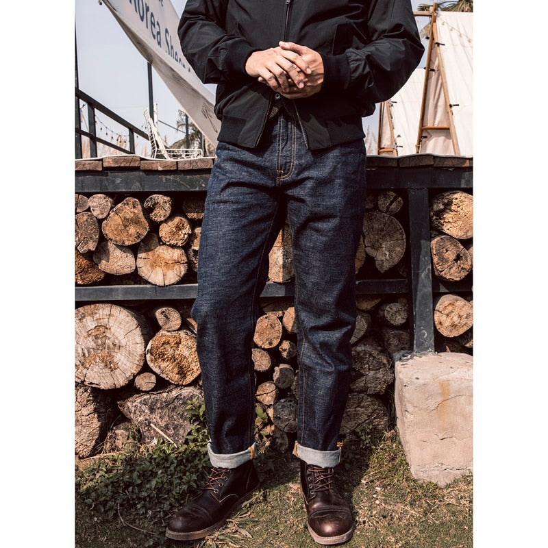 Red Tornado 501CT Taper Fit Men's Selvedge Jeans Casual Jean Blue Onewash