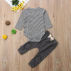 0-24M 2Pcs Newborn Boy Cotton Stripe Romper Tops +Long Pants Baby Outfits Boy Clothes Suits
