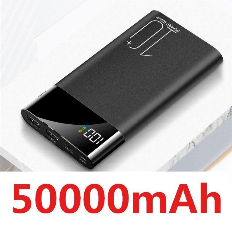 90000mAh Power Bank Portable Ultra-thin Phone Charger Digital Display 2 USB Outdoor Travel Powerbank for Xiaomi Samsung IPhone - Surprise store