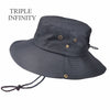 Outdoor Summer Men's Sun Hat Wide Brim Breathable Mountaineering Hiking Bucket Hat Anti-UV Sun Protection Sunshade Fishing Hat